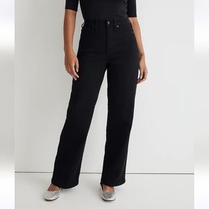 Madewell The Curvy Perfect vintage wide-leg jean in Black size 29